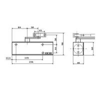 Ferme-porte série TS 2000V blanc sans bras - GEZE - 103 388 Noir G