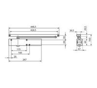 Ferme-porte GEZE TS5000 L - Sans bras - Blanc - 29400