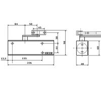 Ferme-porte TS 2000 NV BC corps seul RAL 9005 - GEZE - 205332 Noir RAL 9005 G