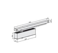 Ferme porte TS 31 avec bras à glissière type B finition blanc - SCHULTE - 5030015471