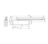 Ferme-porte à bras glissière + plaque - force 4 - noir - TS 91 B DORMAKABA