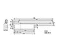 Ferme porte TS 91B fixe force 3 fourni sans bras finition argent - DORMA - 41030101 Noir G