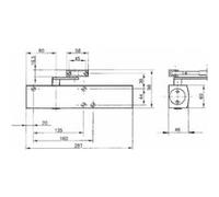 Ferme-porte TS4000 GEZE - Force réglable 1 à 6 - sans bras - Argent - 102789 Noir G