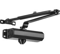 Ferme-porte VEVOR Ferme-porte automatique pour usage commercial ou privé pour poids de porte jusqu'à 68 kg Ferme-porte à barre avec tampon hydraulique Boîtier en fonte d'aluminium noir