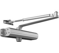Ferme-porte VEVOR Ferme-porte automatique pour usage commercial ou privé pour poids de porte jusqu'à 120 kg Ferme-porte à barres avec amortisseur hydraulique Boîtier en fonte d'aluminium Argent