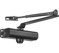 Ferme-porte VEVOR Ferme-porte automatique pour usage commercial ou privé pour poids de porte jusqu'à 85 kg Ferme-porte à barre avec tampon hydraulique Boîtier en fonte d'aluminium noir
