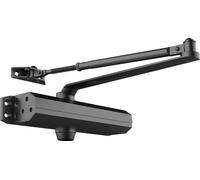 Ferme-porte VEVOR Ferme-porte automatique pour usage commercial ou privé pour poids de porte jusqu'à 120 kg Ferme-porte à barres avec amortisseur hydraulique Boîtier en fonte d'aluminium noir