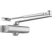 Ferme-porte VEVOR Ferme-porte automatique pour usage commercial ou privé pour poids de porte jusqu'à 85 kg Ferme-porte à barres avec amortisseur hydraulique Boîtier en fonte d'aluminium Argent
