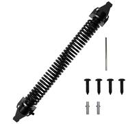 Ferme-ressort de portail de 35,6 cm, ressort de fermeture automatique en acier au carbone robuste avec 2 broches de localisation, 1 broche de réglage, 4 vis pour porte de clôture de jardin extérieure