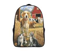 ferme sac à dos campus fashion décontracté filles garçons sacs d'école pour adolescent meules de foin pour animaux sacs dos imprimé 3d 2 compartiment-16,pour les voyages les affaires