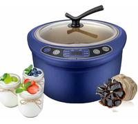 Fermenteur à ail noir multifonction 6 L - Boîte de fermentation électrique à l'ail - Chauffage à 360° avec fonction mémoire de mise hors tension - Pour yaourt, natto, riz sucré