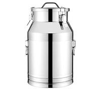Fermenteur, bidon à lait en acier inoxydable de 15 à 60 L - Seau à lait robuste, seau à vin, bouteille, réservoir de transport scellé - Parfait pour l'huile, le vin, l'eau, la soupe, 30 L, 50 L