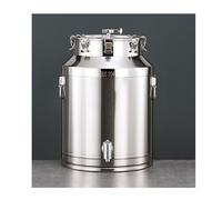 Fermenteur grande capacité de 64 L avec poignée, cuve en acier inoxydable, couvercle étanche et robinet, idéal pour le stockage de liquides en cuisine, le brassage maison et la fermentation.