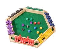 Fermer le jeu Box - Classic Wooden Math Strategy Game, jeu de dés à double obturateur | Numéro de jeu de société amusant avec 10 tuiles pour 6 joueurs, version de table éducative pour la soirée