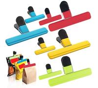Fermer les sacs de nourriture, CAASFOOY 8 pcs Pinces à linge en plastique de cuisine ménage, ABS robuste Durable Pinces Multifonctionnelles Clip de Scellage pour Fermer Sacs pour aliments Snack