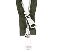 Fermeture 2 Fermetures Éclair Métalliques À Double Curseur, Numéro 5, 70 Cm X 90, Verrouillage Automatique, For La Couture De Vêtements Et Vestes (DIY)(Color-4,70cm)