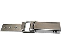 Fermeture à cliquet 88 x 40 x 4 mm avec contre-crochet droit.