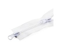 fermeture à glissière, 5 fermetures éclair double curseur à verrouillage automatique la(White,120CM-5#)
