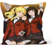 Fermeture À Glissière Cachée Taies D'oreiller Décoratives Double Face Kakegurui - Cadeau De Taie D'oreiller Anime Compulsive Gambler, Appliquer À La Décoration De Voiture, À La Maison, Au Canapé, À La