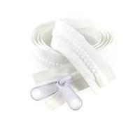 Fermeture à glissière en résine 10#, 1/2/3/4/5 mètres de long, fermeture à glissière Double face à extrémité ouverte pour accessoires de couture de tente, Blanc, 150cm