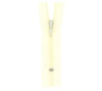 Fermeture à glissière Fine mailles Nylon 3 mm Spirale Non Séparable Coloris et Taille au choix (Ecru, 25 cm)