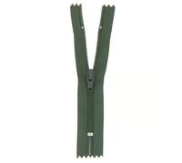Fermeture à glissière Fine mailles Nylon 3 mm Spirale Non Séparable Coloris Kaki Taille 30 cm
