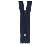 Fermeture à glissière Fine mailles Nylon 3 mm Spirale Non Séparable Coloris Marine Taille 20 cm