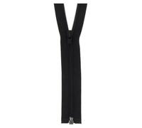 Fermeture à glissière Fine mailles Nylon 3 mm Spirale Non Séparable Coloris Noir Taille 40 cm