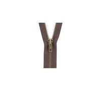 Fermeture à glissière Laiton - 25cm - Marron