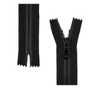 Fermeture à glissière non séparable, 2 pièces, veuillez choisir la longueur du rail et la couleur, #3 taille de la fermeture à glissière, largeur rail 4,5 mm, largeur bande 30 mm, Fermetures Eclair