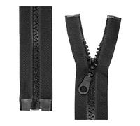 Fermeture à glissière séparable, 2 pièces, veuillez choisir la longueur du rail et la couleur, extrémité ouverte 1 voie #5, largeur du rail 5,75 mm, largeur de la bande 34 mm, Fermetures Eclair