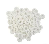 Fermeture à œillets en résine plastique réglable à l'intérieur 15 mm à l'extérieur 28 mm pour une fixation sûre sans problèmes de métal ou de galvanoplastie (50 pièces, blanc)