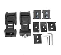 Fermeture de capot de moteur ; verrouillage de capot, acier inoxydable et alliage d'aluminium, noir, paire - Fixation sûre, installation sans perçage, pour JK 2007 - 2017