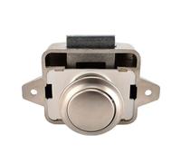 Fermeture de placard à glissière, 26mm de diamètre, manœuvre par bouton-pression, Pearl Nikel
