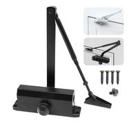 Fermeture de porte automatique robuste avec contrôle hydraulique, vitesse et butée de positionnement réglables, support de porte de protection pour l'extérieur et la sécurité (1 pièce) (65-85 kg)