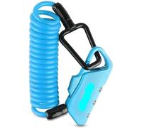 Fermeture de vélo, fermeture de chaîne, Mini mot de passe antivol for casque de cyclisme, code de sécurité, câble de sécurité, blanc (couleur : rouge) (Color : Blue)