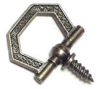 Fermeture difficiles 014973172404 hexagonale décoratifs Bagues, 5 pièces