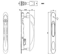 Fermeture double encastrée à crochet solo percée noir - LA CROISEE DS - DS8297-013