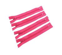 Fermeture éclair, 10 pièces 7,5 cm 3# Fermetures à glissière en nylon colorées à extrémité fermée for vêtements, accessoires de couture for textiles de maison(Rose Red)
