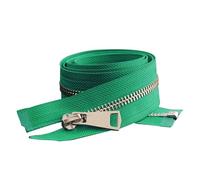 Fermeture éClair 5/10 pièces 30/40/50/60/70/80cm 5 # coloré serrure automatique à extrémité ouverte fermeture éclair en métal doré bricolage artisanat vêtements poche for vêtement(Green,80CM_5 PCS)