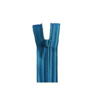 Fermeture Éclair 50 cm BLEU TURQUOISE - MAILLE 5 mm - Ouvrable Séparable - Largeur 3 cm. (bleu turquoise, 50 cm)