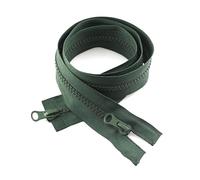 Fermeture éclair à Double curseur en résine, 2 pièces, 5#80-150cm, fermeture éclair à extrémité ouverte pour vêtements, veste, accessoires de réparation de couture, armée verte, 90cmn