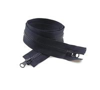 Fermeture éclair à Double curseur en résine, 2 pièces, 5#80-150cm, fermeture éclair à extrémité ouverte pour vêtements, veste, accessoires de réparation de couture, Bleu marine, 120cm