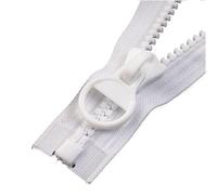 Fermeture éclair à extrémité ouverte bidirectionnelle, 1 pièce 8# 2m/3m, fermeture éclair en résine for bricolage, couture, artisanat, sac sur mesure, vêtement (noir/blanc) ( Color : 1+quot; , Size :