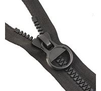 Fermeture éclair à extrémité ouverte bidirectionnelle, 1 pièce 8# 2m/3m, fermeture éclair en résine for bricolage, couture, artisanat, sac sur mesure, vêtement (noir/blanc) ( Color : Black , Size : 3m