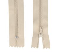Fermeture Eclair Beige à Glissière Non Séparable Maille 3 mm Curseur Métal Beige (50cms)