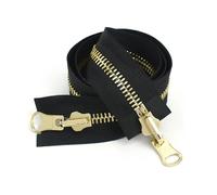 Fermeture éclair Bidirectionnelle 2Pc 70-100cm fermetures à glissière Double face extrémité ouverte curseur rotatif bidirectionnel fermeture éclair for veste manteau vêtements bricolage accessoires de