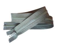 Fermeture Eclair Coloris Gris Clair 50 cm Séparable Ouvrable Maille 5 mm Largeur 3 cm Blouson