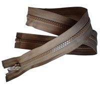 Fermeture Eclair Coloris Marron Clair 70 cm Séparable Ouvrable maille 5 mm largeur 3 cm blouson