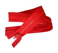 Fermeture Eclair Coloris Rouge Clair 60 cm Séparable Ouvrable Maille 5 mm Largeur 3 cm Blouson
